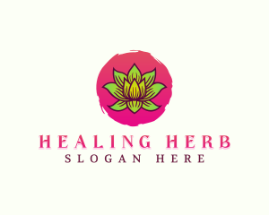 Lotus Healing Flower logo design