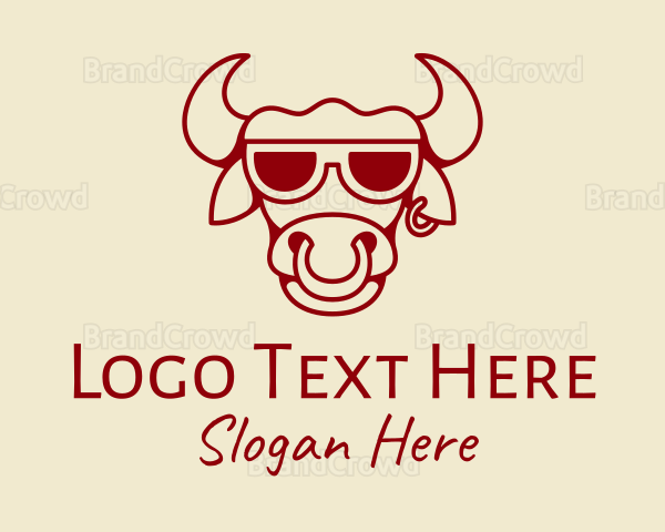 Cool Bull Head Logo