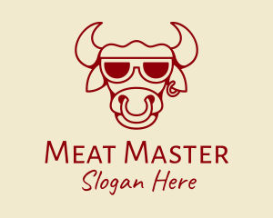 Cool Bull Head  logo design