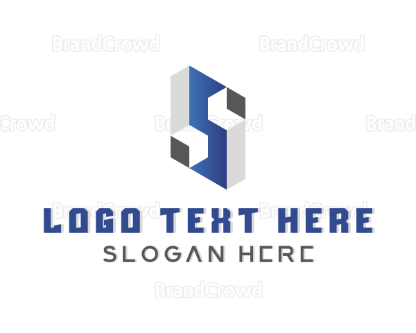 Cube Digital Technology Letter S Logo