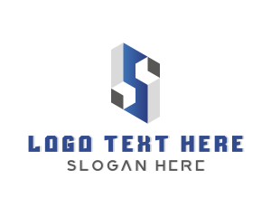 Cyberspace - Cube Digital Technology Letter S logo design