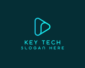 Blue Tech Vlogger logo design