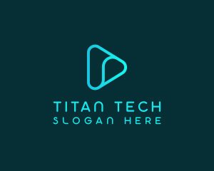 Blue Tech Vlogger logo design