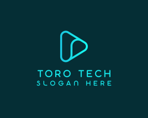 Blue Tech Vlogger logo design