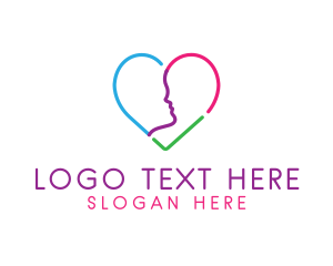 Dating App - Human Therapy Heart logo design