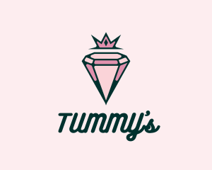 Premium Pink Diamond Jewelry logo design