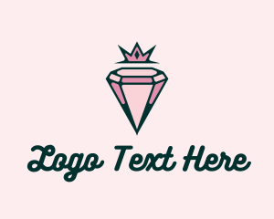 Auctioneer - Premium Pink Diamond Jewelry logo design