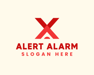 Warning - Red Stay Home Warning logo design