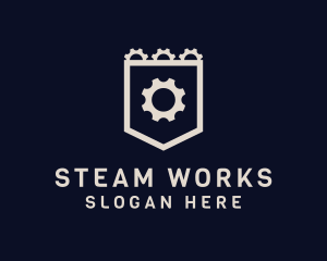 Steampunk - Mechanical Cogwheel Gear logo design