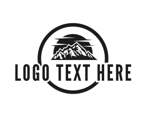 Mountain Climbing Wordmark  Logo