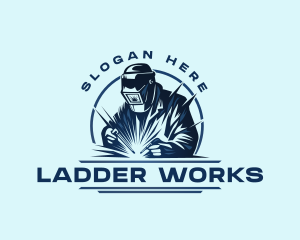 Industrial Welder Spark logo design