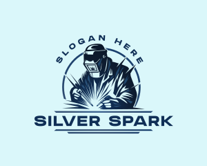 Industrial Welder Spark logo design