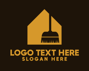 Broom - Gold Broom House logo design