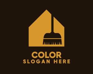 Maid - Gold Broom House logo design