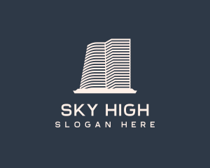 High Rise Building Realty logo design