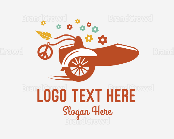 Flower Delivery Hippie Sidecar Logo