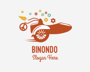 Cab - Flower Delivery Hippie Sidecar logo design