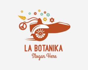 Bohemian - Flower Delivery Hippie Sidecar logo design