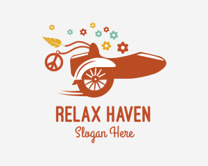 Bouquet - Flower Delivery Hippie Sidecar logo design