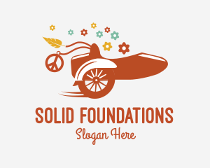 Culture - Flower Delivery Hippie Sidecar logo design