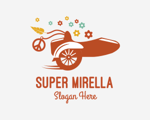 Culture - Flower Delivery Hippie Sidecar logo design