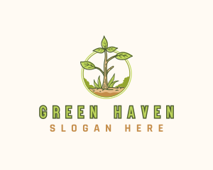 Plant Lawn Landscaping logo design