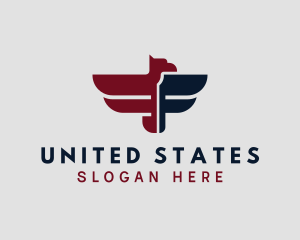 Patriotic American Bird  logo design