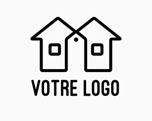 Twin House Price Tag logo design