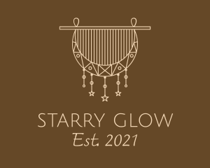 Starry - Woven Starry Moon Macrame logo design