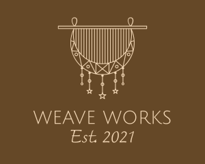 Weave - Woven Starry Moon Macrame logo design