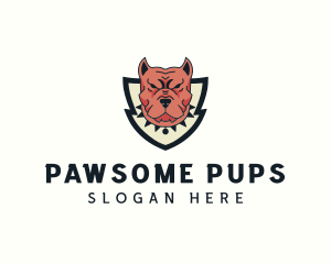 Canine - Canine Bulldog Shield logo design