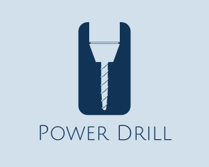 Blue Power Drill logo design