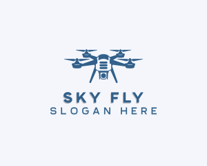 Quadcopter - Aerial Surveillance Quadcopter logo design