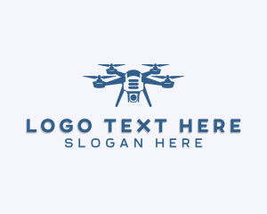 Technology - Aerial Surveillance Quadcopter logo design