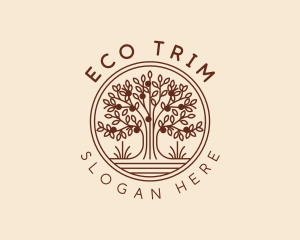 Eco Fruit Tree logo design