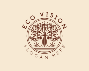 Eco Fruit Tree logo design