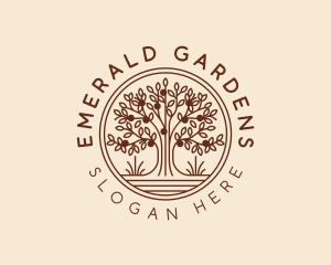 Eco Fruit Tree logo design