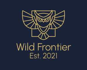 Wild Owl Line Art logo design