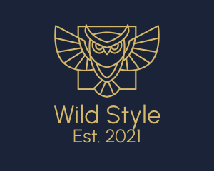 Wild Owl Line Art logo design