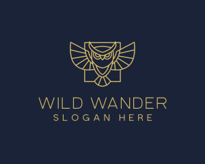 Wild Owl Line Art logo design