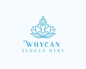 Yogi - Meditation Yoga Lotus logo design