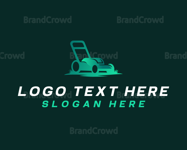 Landscaping Lawn Mower Logo