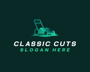 Landscaping Lawn Mower logo design