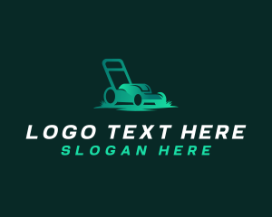 Landscaping Lawn Mower Logo