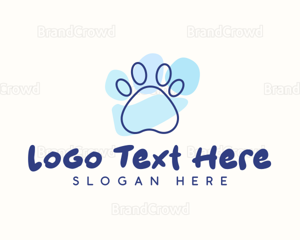 Pet Paw Print Logo