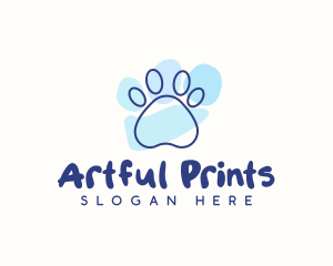 Pet Paw Print logo design