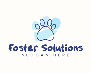 Pet Paw Print logo design