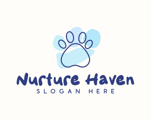 Fostering - Pet Paw Print logo design