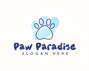 Pet Paw Print logo design