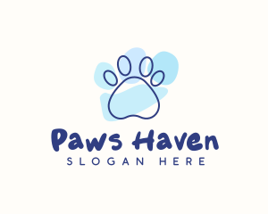 Pet Paw Print logo design